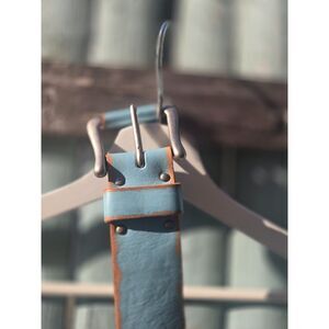 Vintage Linea Pelle Leather Belt – Blue & Brown | S